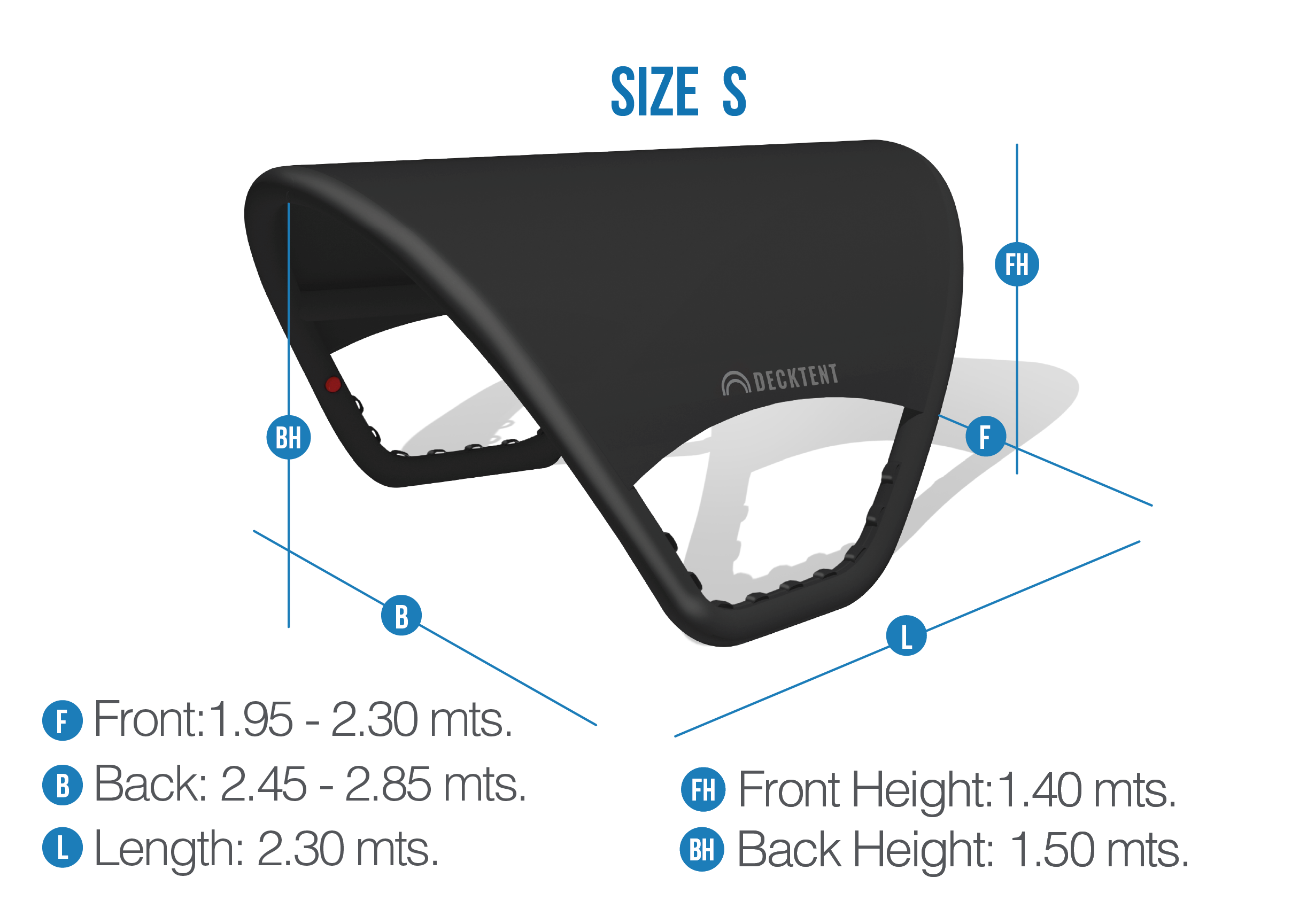 DECKTENT size S Black