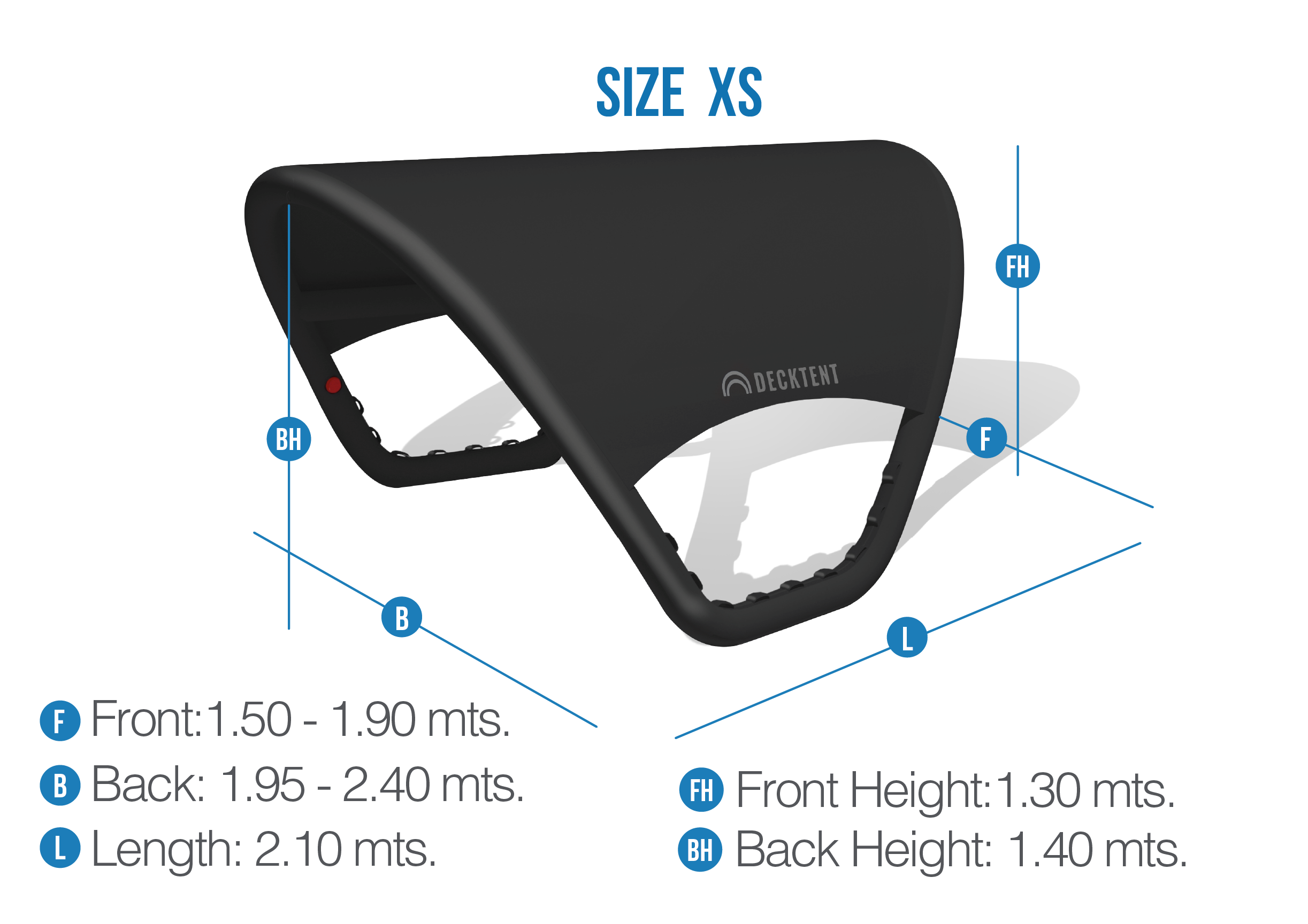 DECKTENT size XS Black